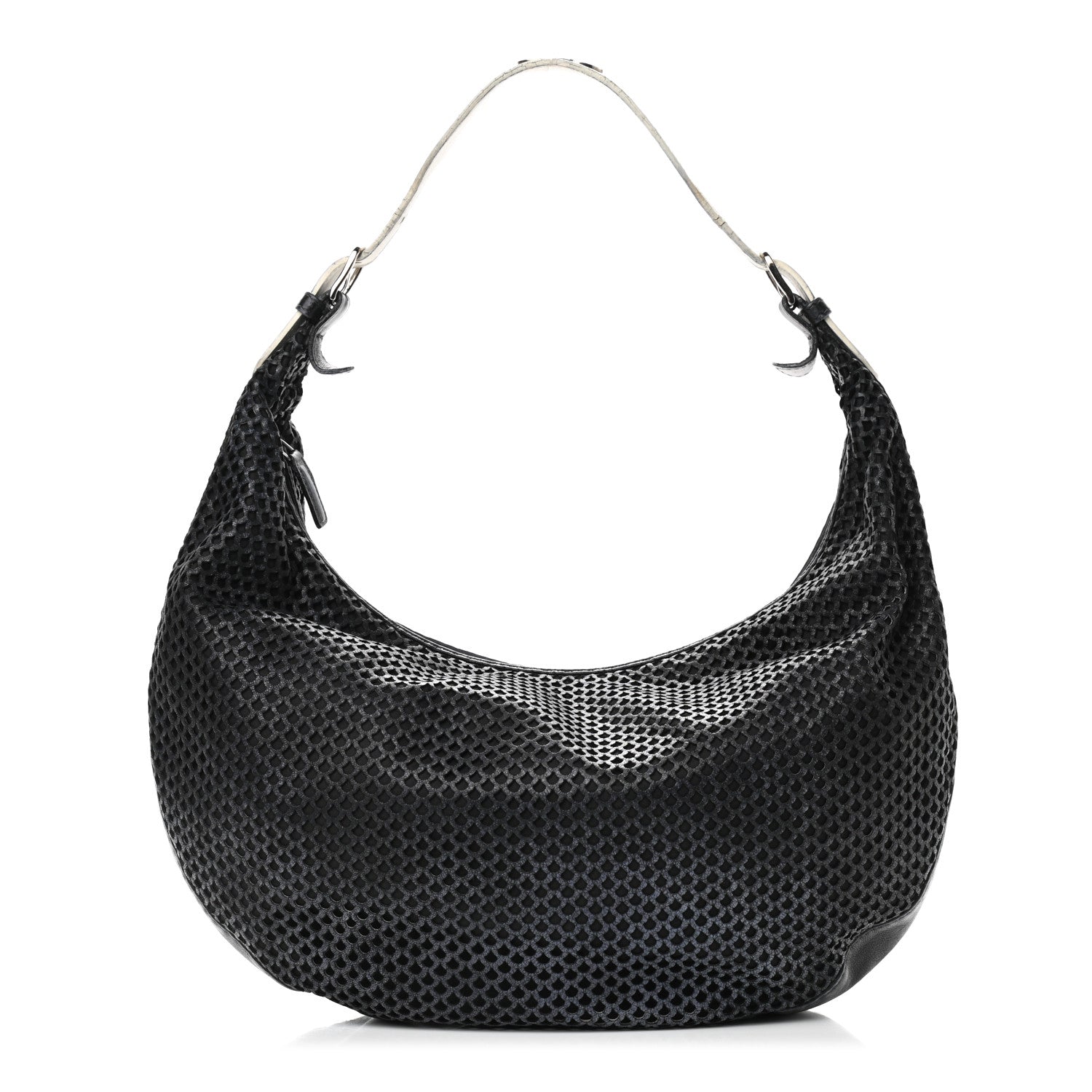 Christian Dior Leather Perforated Hobo Black 1 of 17