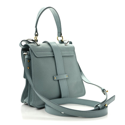 Chloe Shiny Grained Calfskin Small Aby Day Shoulder Bag Faded Blue 3 of 8