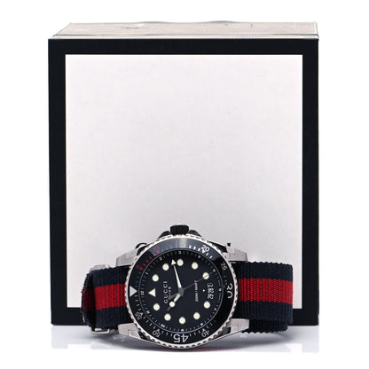 Gucci Stainless Steel Nylon 45mm Dive Quartz Watch Black 5 of 5