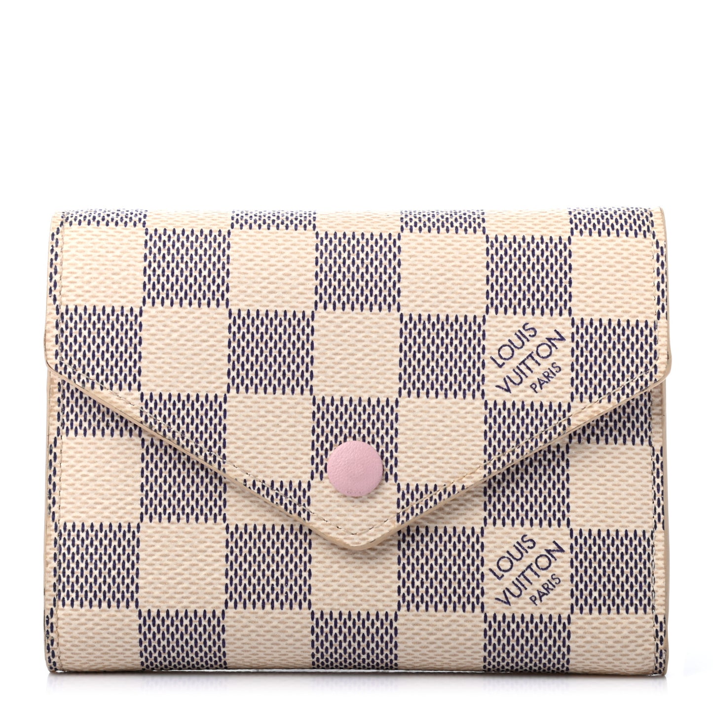 Damier Azur Victorine Wallet Rose Ballerine
