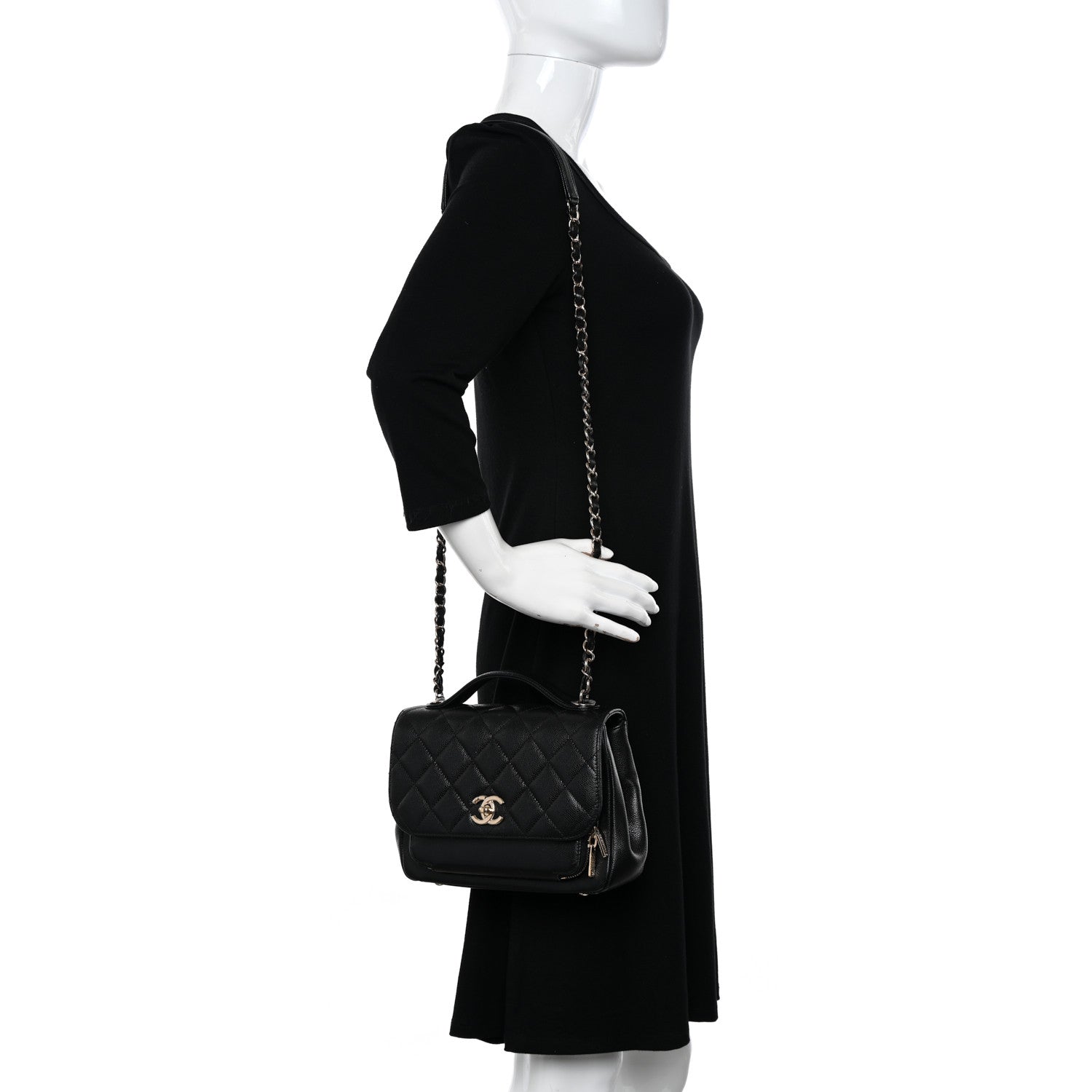 Chanel Caviar Quilted Medium Business Affinity Flap Black 2 of 12