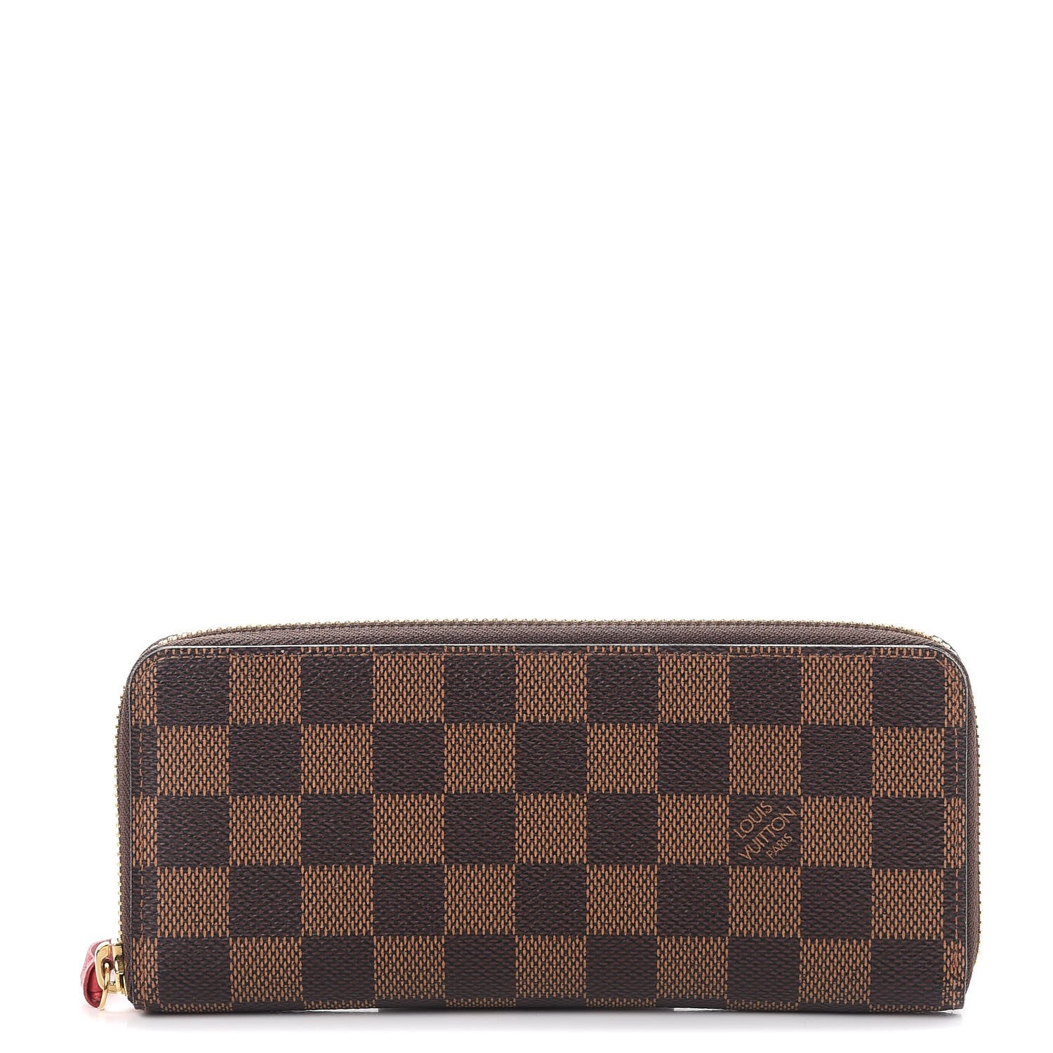 Louis Vuitton Damier Ebene Clemence Wallet Cherry 1 of 8