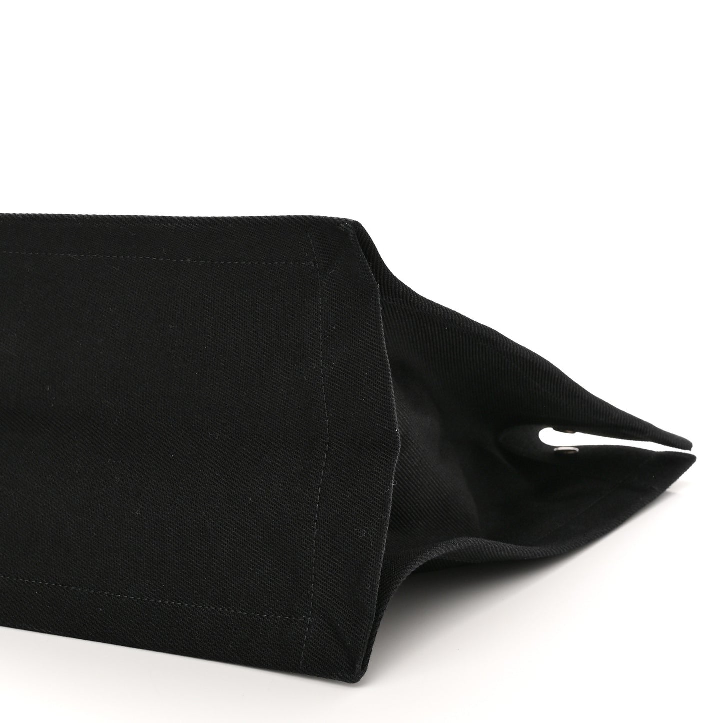 Linen Calfskin Rive Gauche Tote Black