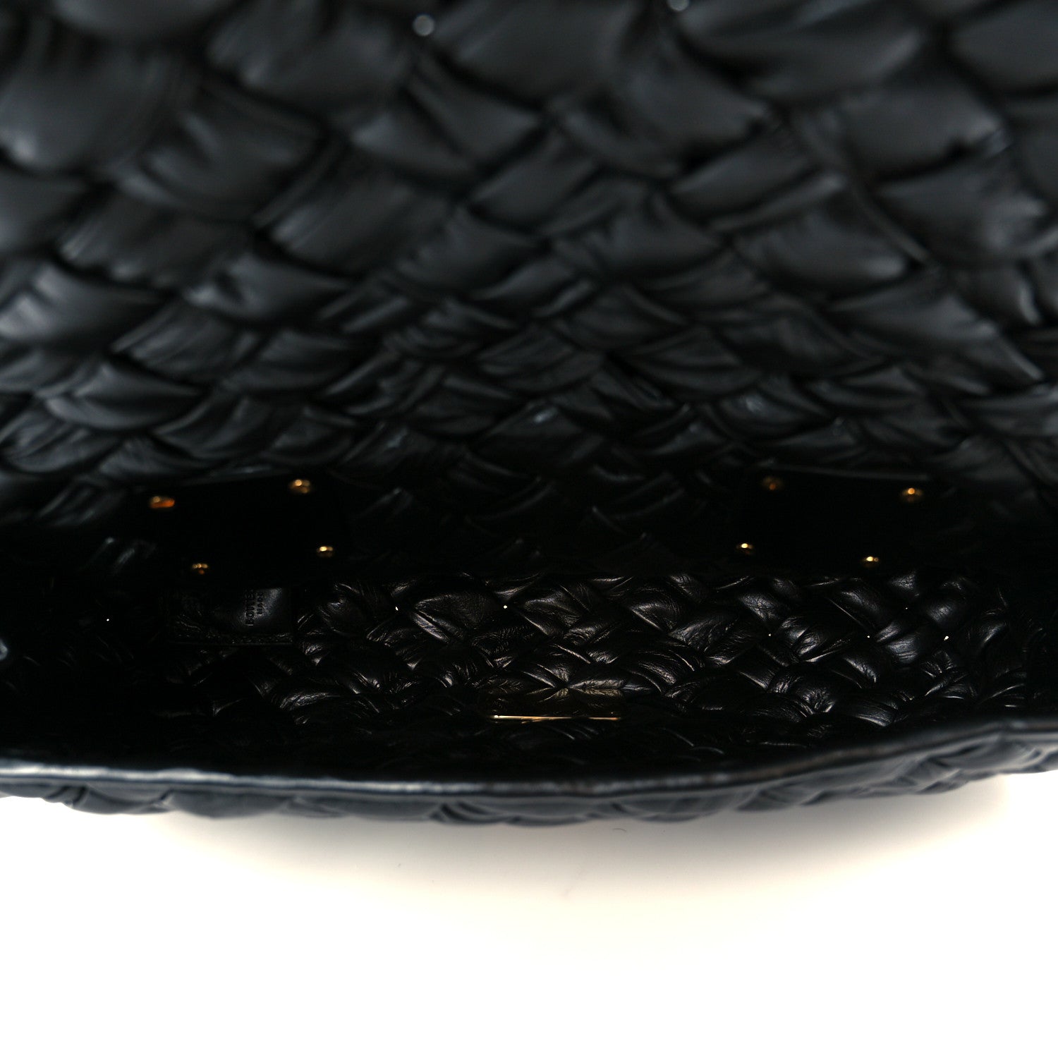 Bottega Veneta Calfskin Intreccio Rumple Desiree Shoulder Bag Black 6 of 12