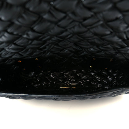 Bottega Veneta Calfskin Intreccio Rumple Desiree Shoulder Bag Black 6 of 12