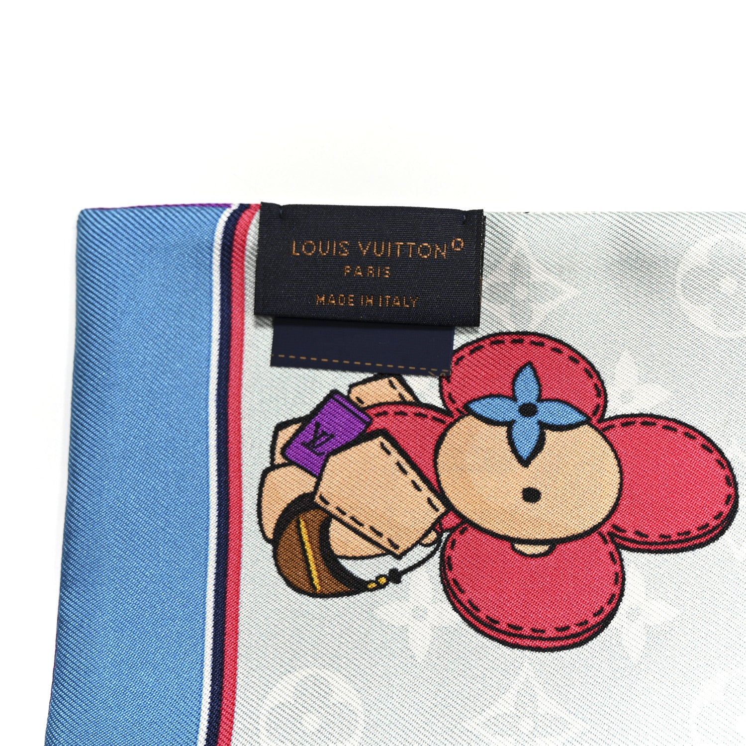 Louis Vuitton Silk Monogram Seoul Vivienne Bandeau Light Blue 4 of 4