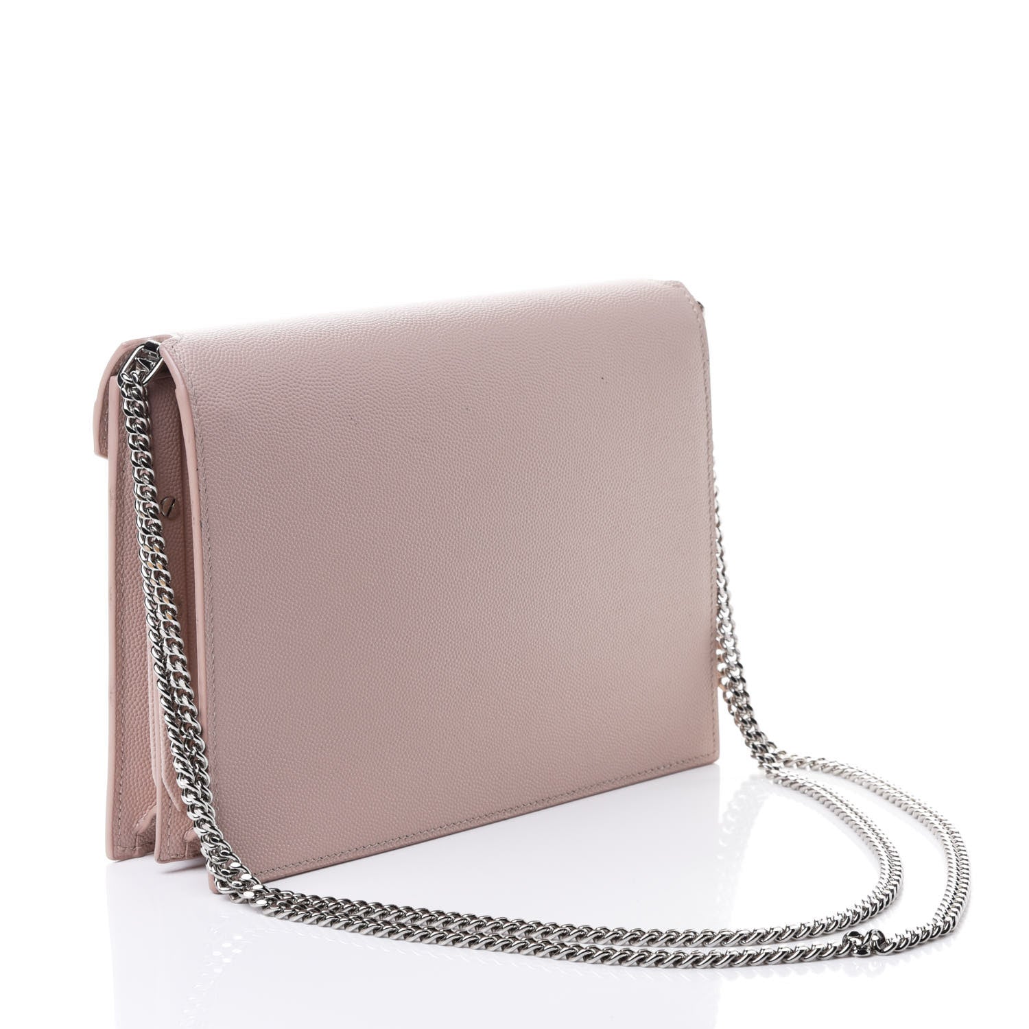 Saint Laurent Grain De Poudre Monogram Cassandra Clasp Bag Pale Pink 2 of 4