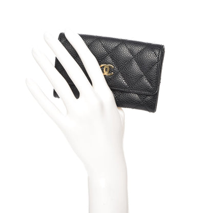 Chanel Caviar Quilted Flap Card Holder Black 2 of 8
