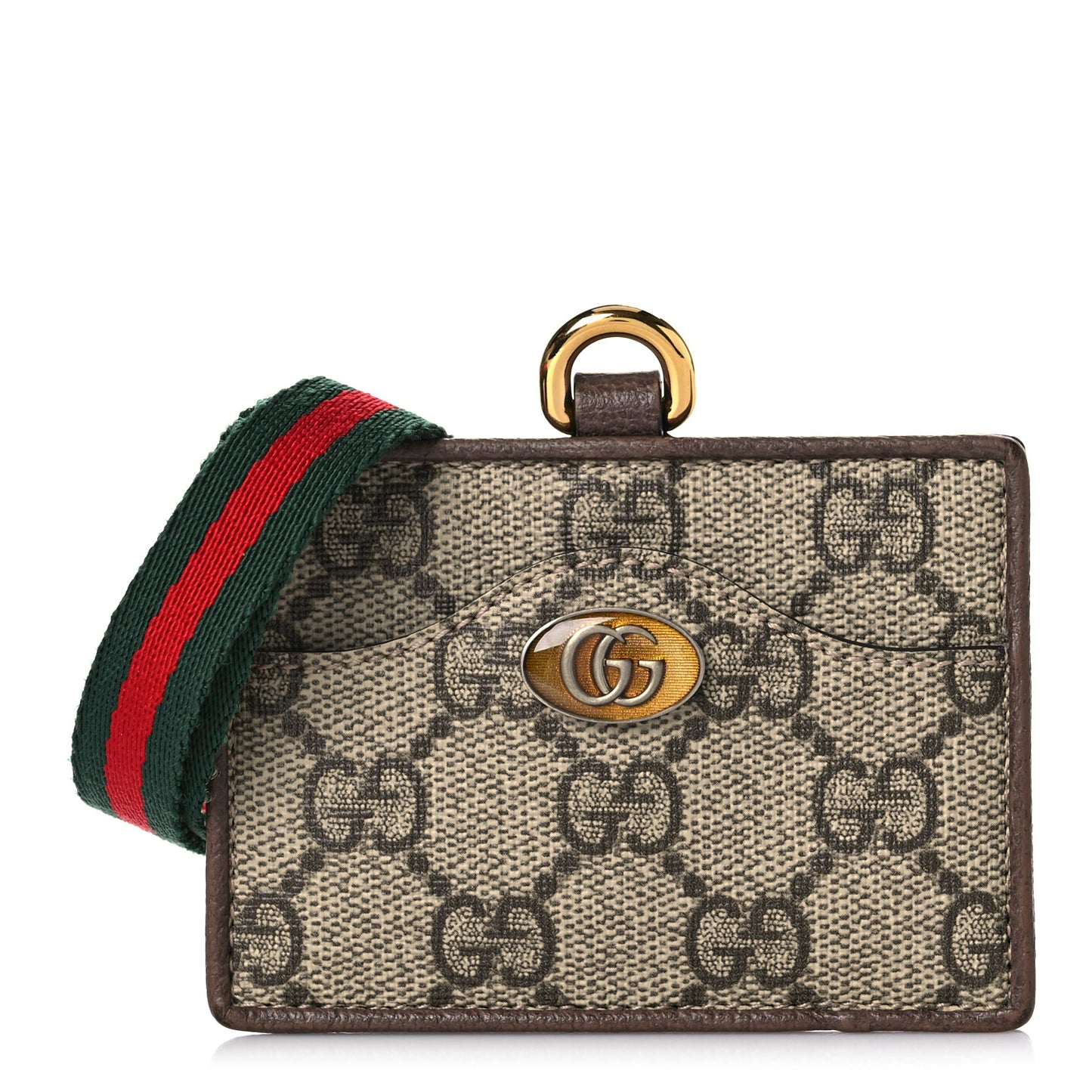 GG Supreme Monogram Ophidia ID Holder Beige Ebony New Acero