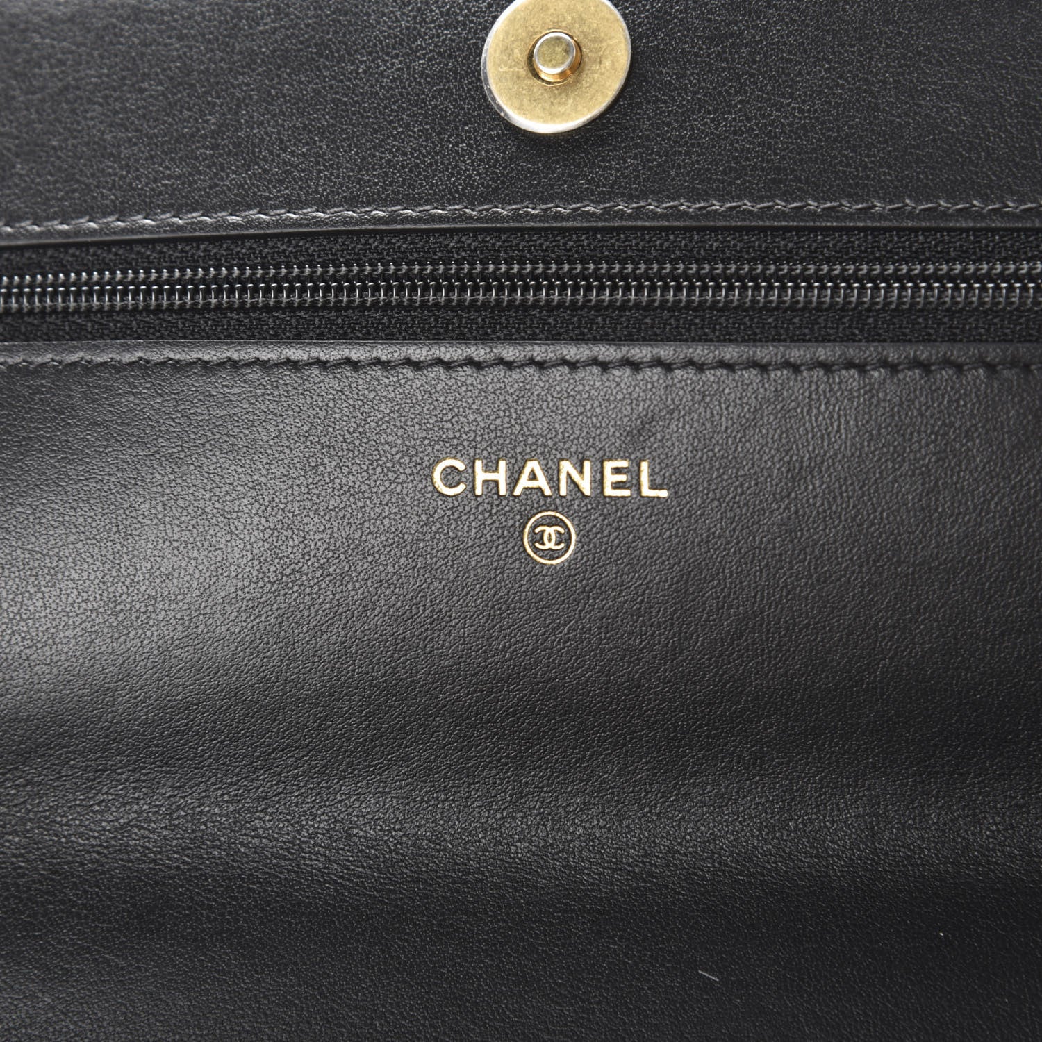 Chanel Wool Tweed Lambskin Quilted Chanel 19 Wallet On Chain WOC Black 8 of 12