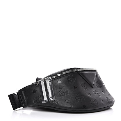 MCM Calfskin Ottomar Monogram Small Belt Bag Black 4 of 8