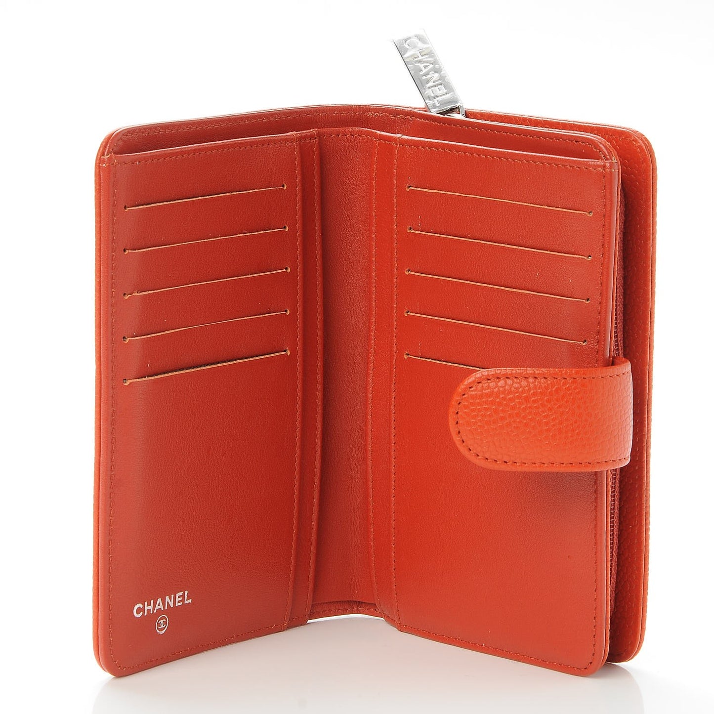 Caviar Timeless CC French Wallet Orange