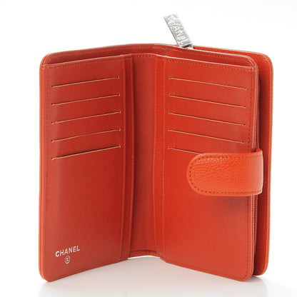 Chanel Caviar Timeless CC French Wallet Orange 5 of 10