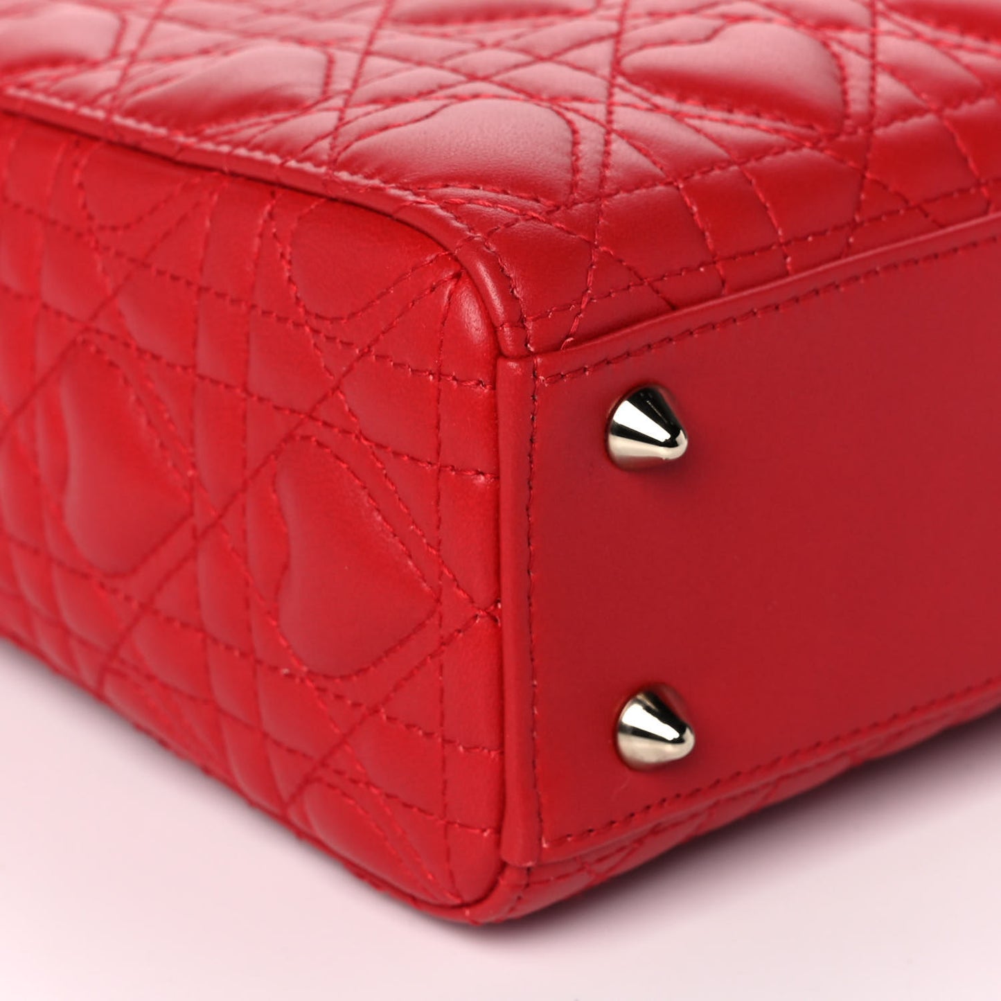 Lambskin Cannage Dioramour Small My ABCDior Lady Dior Spicy Red