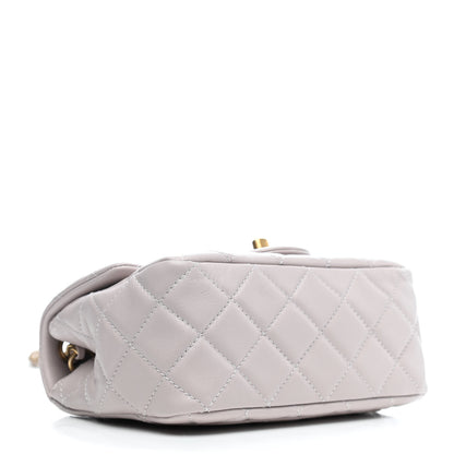 Chanel Lambskin Quilted Mini Pearl Crush Flap Light Purple 3 of 4