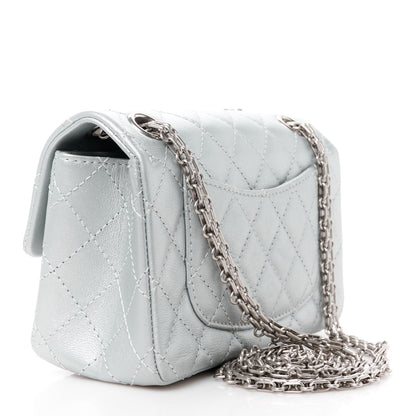 Chanel Metallic Grained Calfskin Quilted 2.55 Reissue Mini Flap Silver 3 of 10