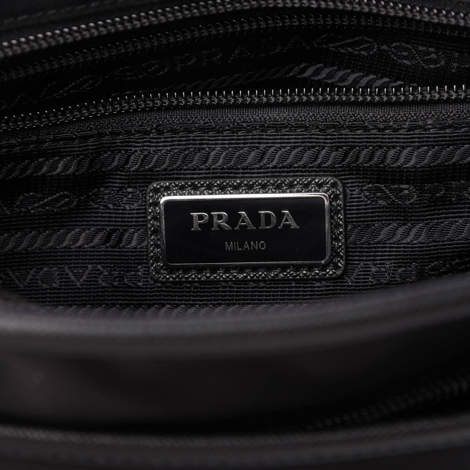 Prada Nylon Saffiano Flat Messenger Bag Black 8 of 10