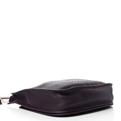 Hermes Taurillon Clemence Evelyne III GM Raisin 3 of 4