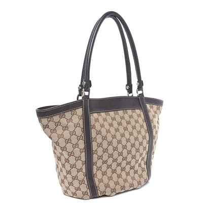 Gucci Monogram Medium D Gold Tote Bag Brown 3 of 10