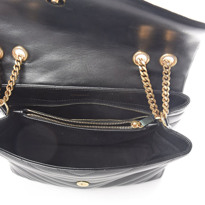 Saint Laurent Calfskin Y Quilted Monogram Medium Loulou Chain Satchel Black 5 of 9