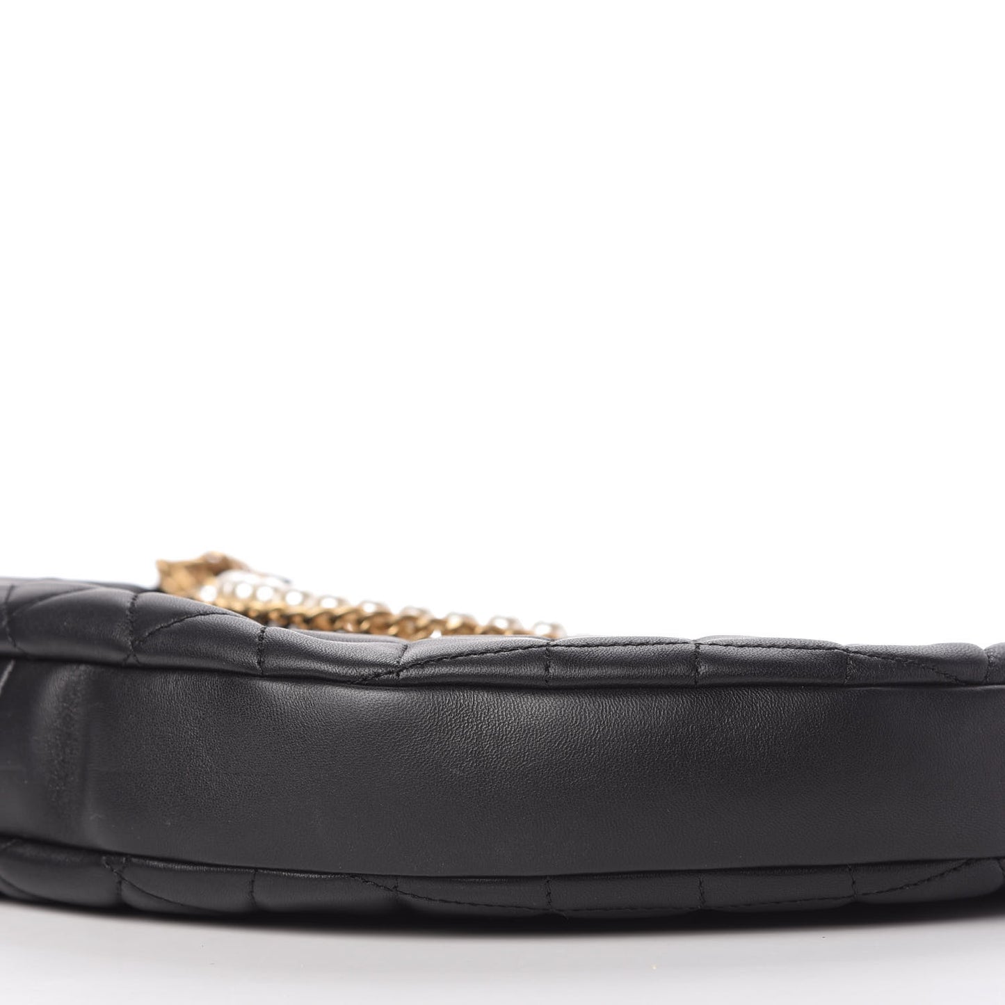 Lambskin Quilted All About Chains Hobo Black