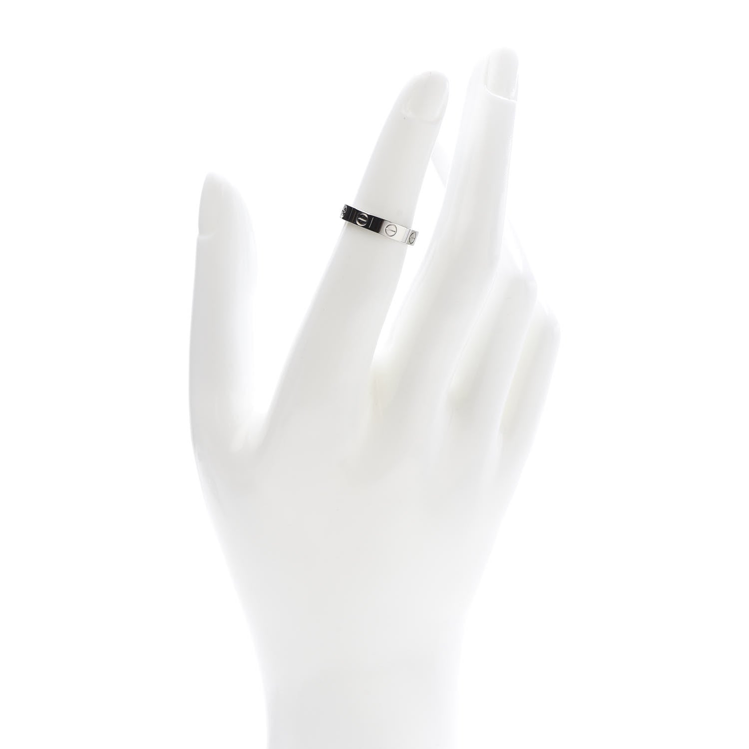 Cartier 18K White Gold 3.5mm LOVE Wedding Band Ring 49 4.75 2 of 4