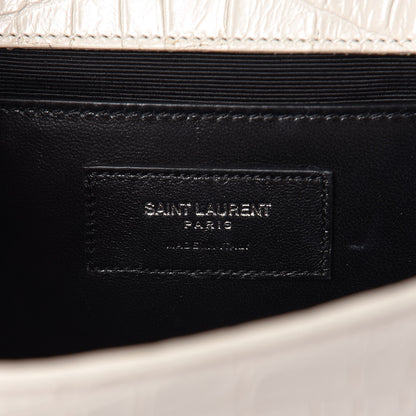 Saint Laurent Calfskin Crocodile Embossed Classic Kate Monogram Clutch Porcellana 7 of 8