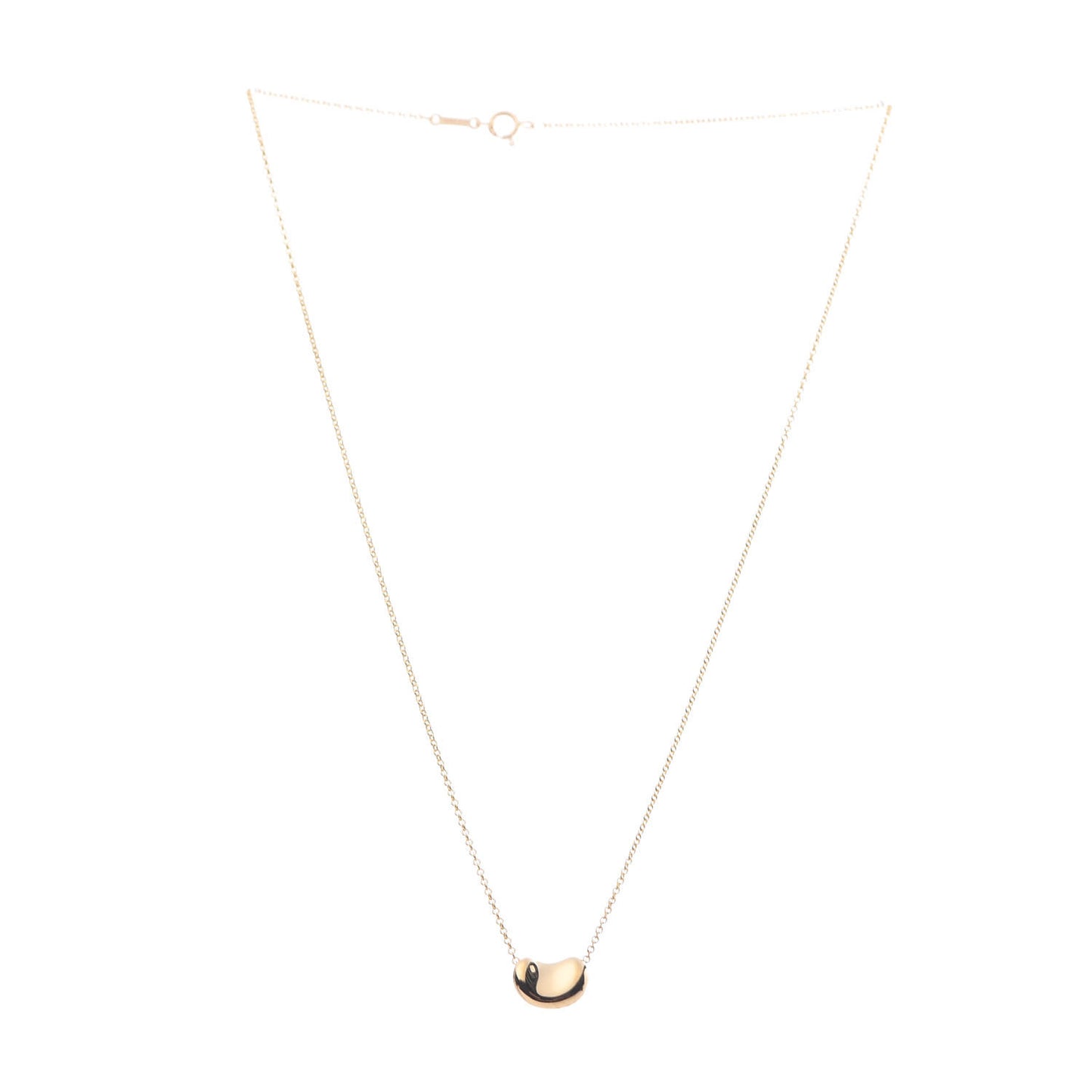 18K Yellow Gold 11mm Elsa Peretti Bean Pendant Necklace