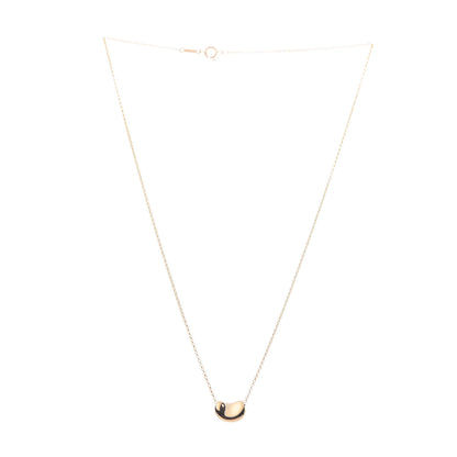 Tiffany 18K Yellow Gold 11mm Elsa Peretti Bean Pendant Necklace 3 of 7