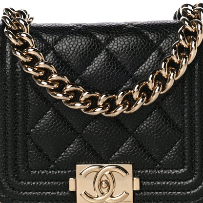 Chanel Caviar Quilted Boy Flap Waist Belt Bag Black 7 of 14