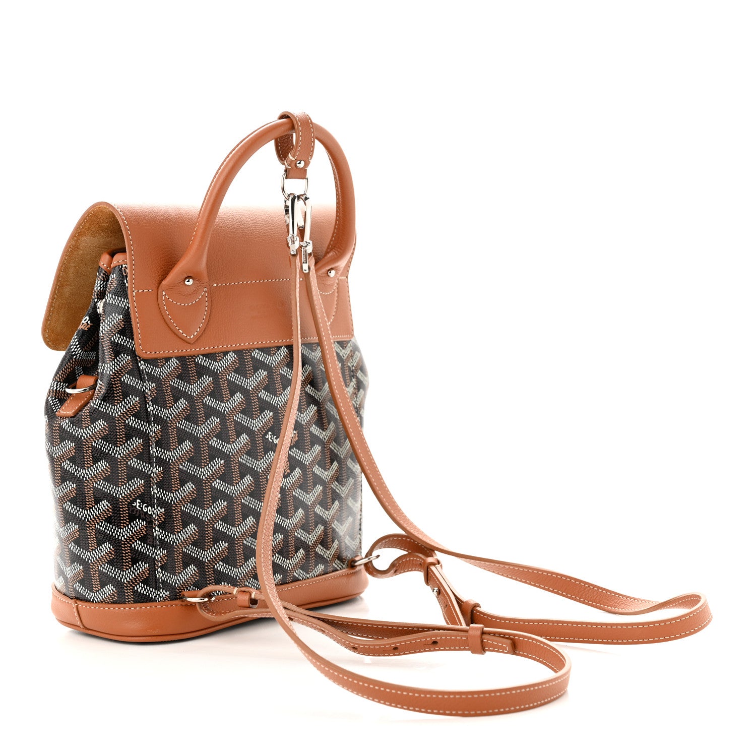Goyard Goyardine Calfskin Mini Alpin Backpack Black Gold 3 of 9