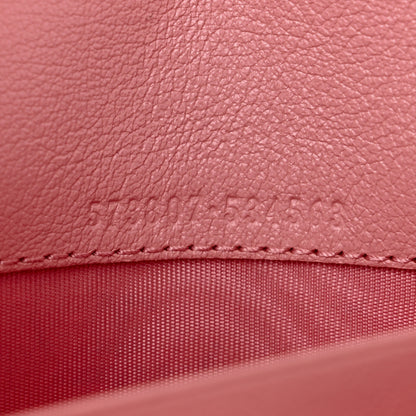 Gucci Azalea Calfskin Enamel Matelasse Diagonal Torchon GG Marmont Chain Wallet New Cherry Red Wild Rose 7 of 10