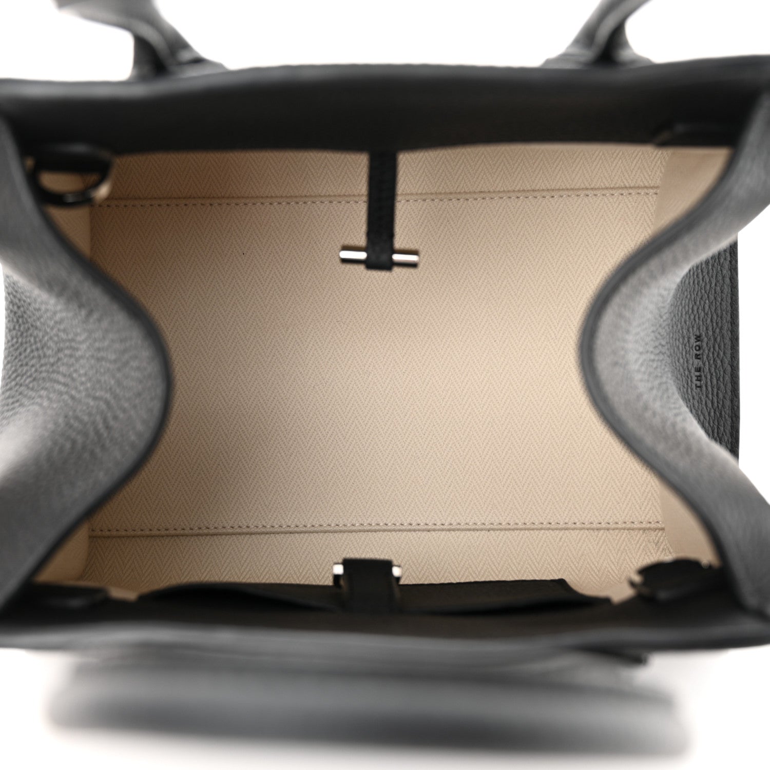 The Row Grained Calfskin Soft Margaux 10 Bag Black 5 of 9