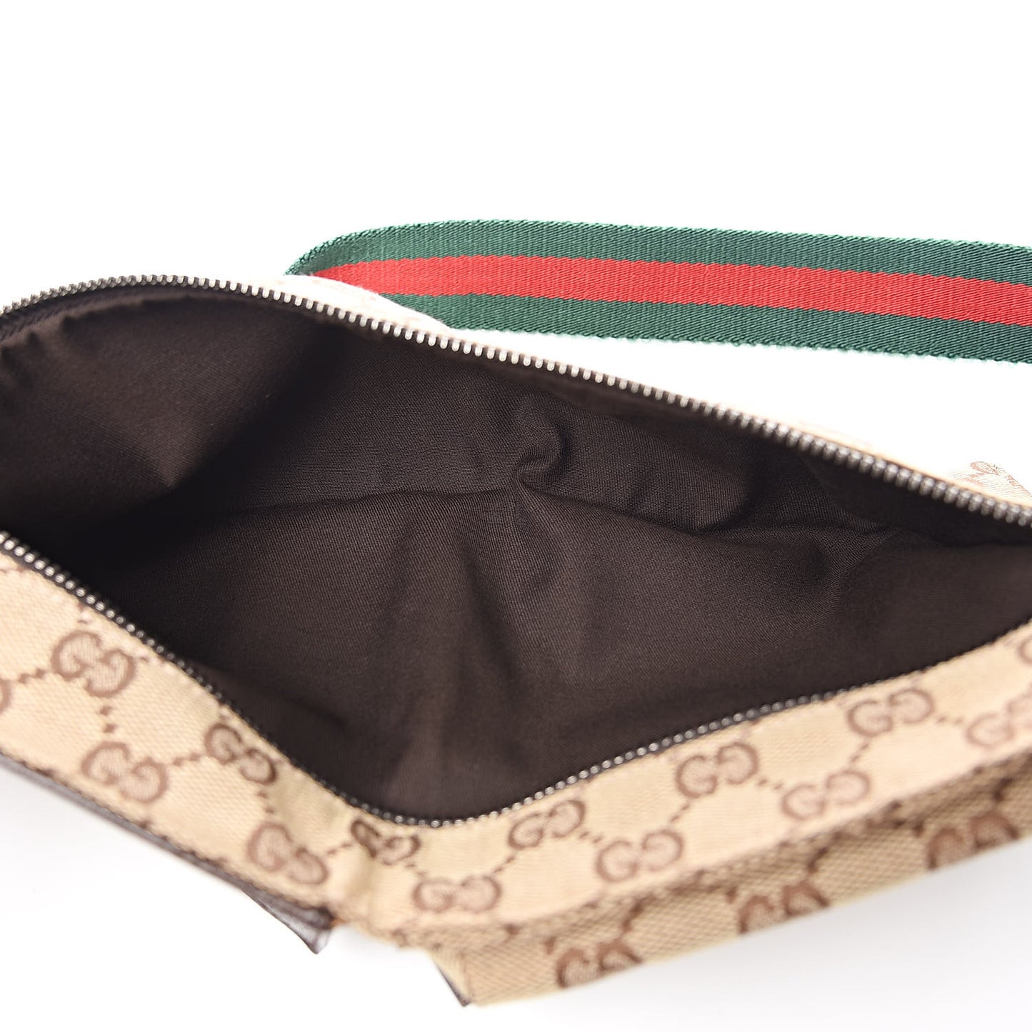 Monogram Web Belt Bag Dark Brown