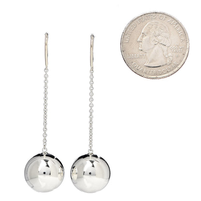 Tiffany Sterling Silver 14mm HardWear Ball Hook Earrings 2 of 4