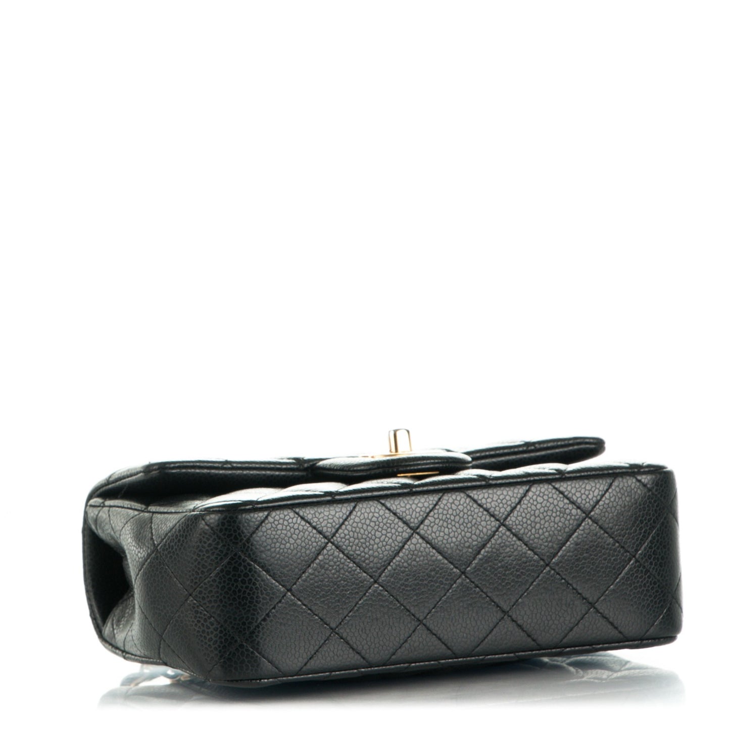 Caviar Quilted Mini Rectangular Flap Black