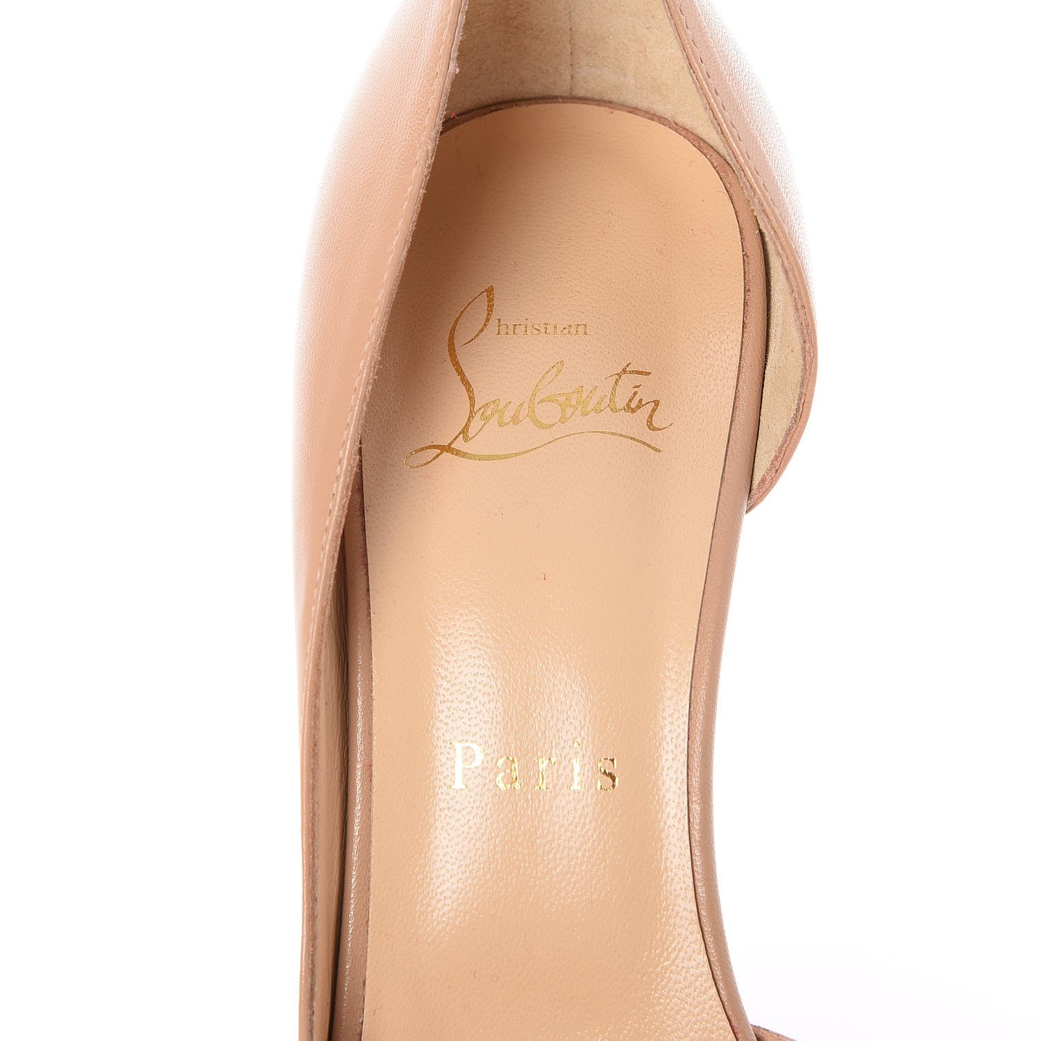 Christian Louboutin Shiny Nappa Iriza 100 Pumps 38 Nude 7 of 10
