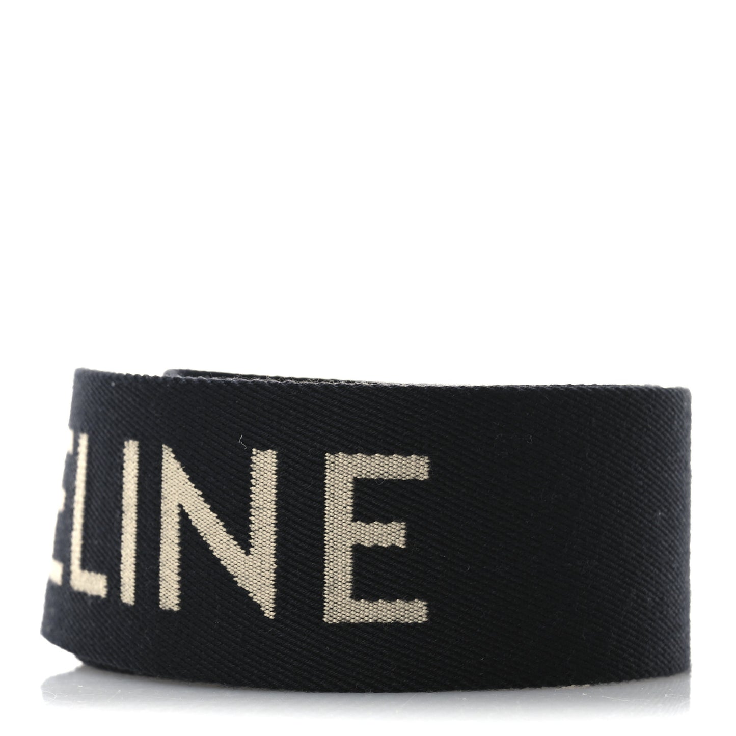 Jacquard Wool Logo Strap Black Beige