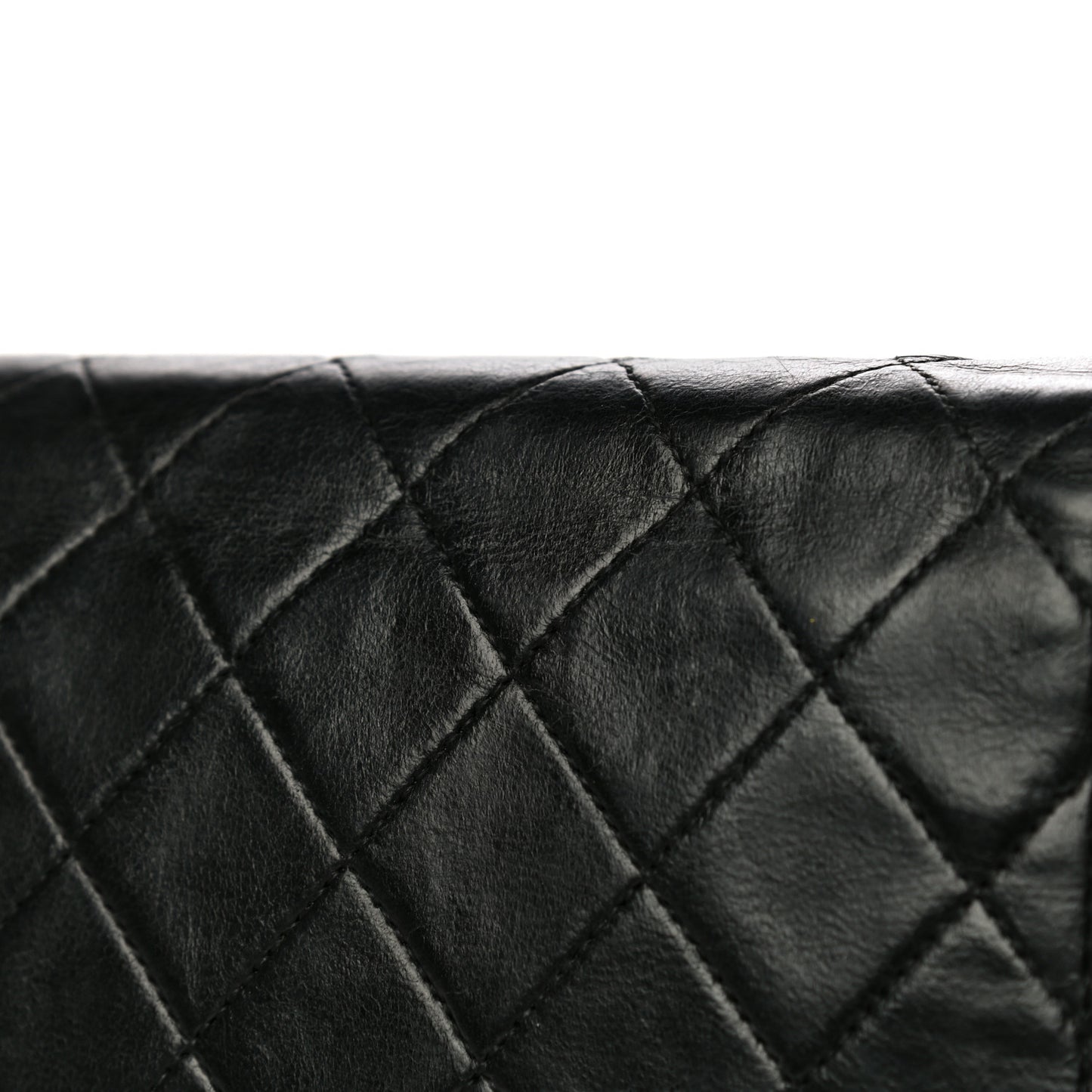 Lambskin Quilted Medium Single Flap Black