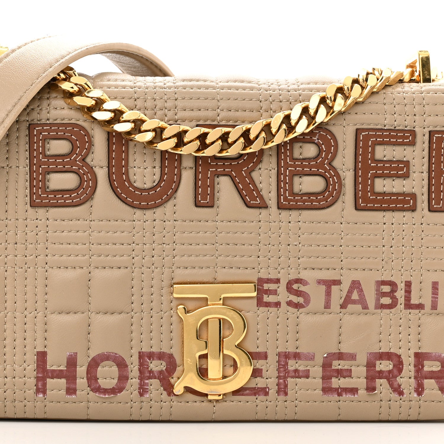 Burberry Quilted Horseferry Print Small Lola Bag Beige 8 of 12