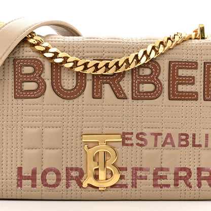Burberry Quilted Horseferry Print Small Lola Bag Beige 8 of 12