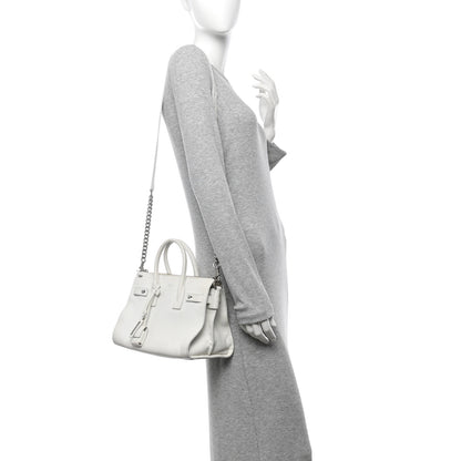 Saint Laurent Calfskin Baby Supple Sac De Jour White 2 of 19
