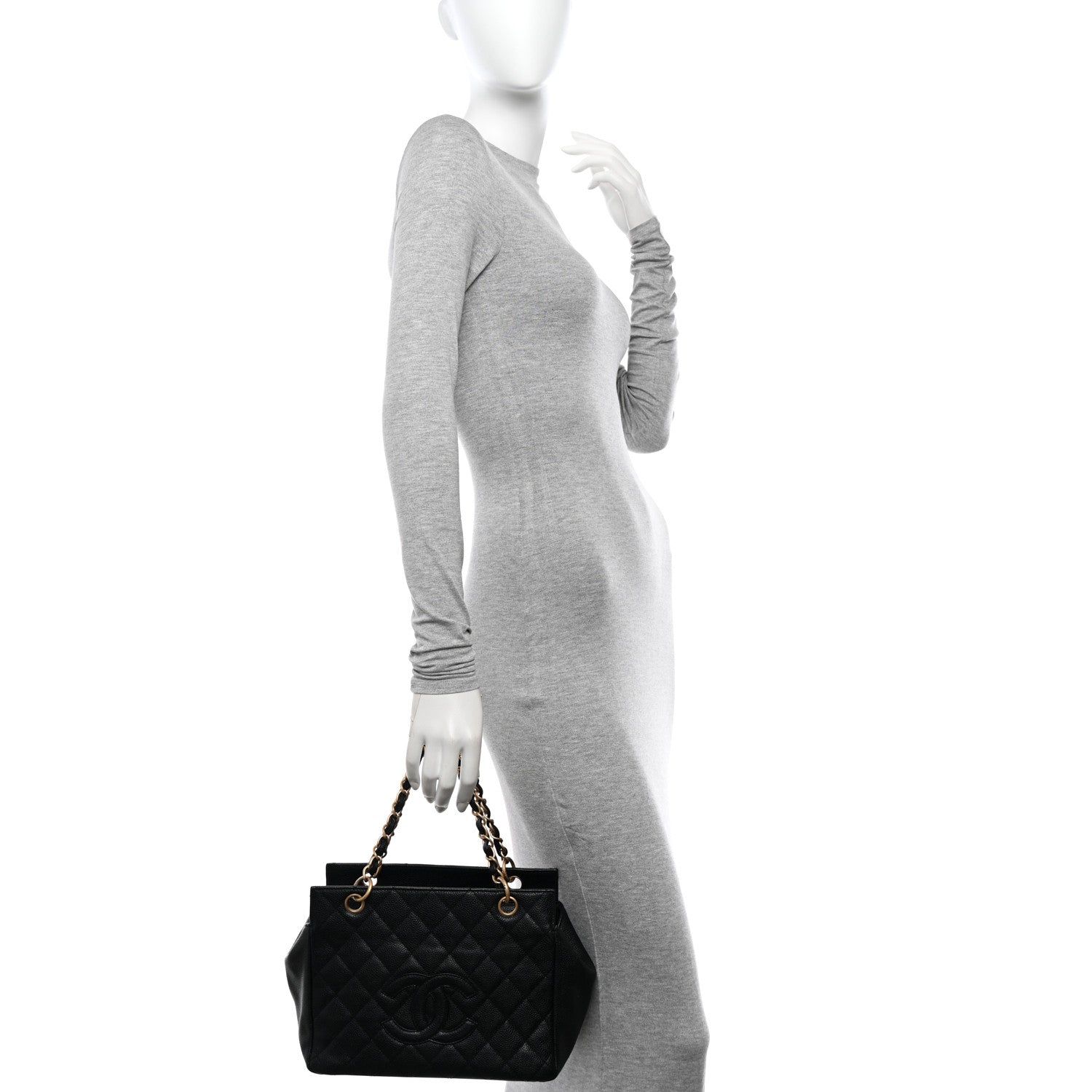 Chanel Caviar Quilted Petit Timeless Tote PTT Black 2 of 15