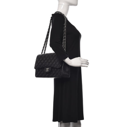 Chanel Lambskin Quilted Jumbo Double Flap Black 2 of 13