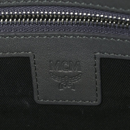 MCM Visetos Liz Shopper Tote Pouch Phantom Grey 6 of 6