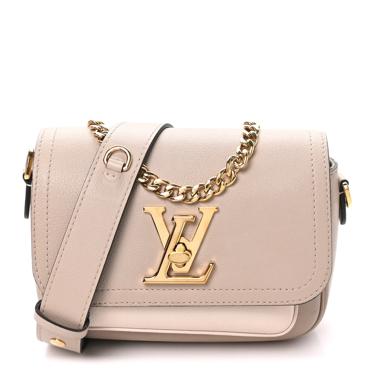 Grained Calfskin Lockme Tender Greige