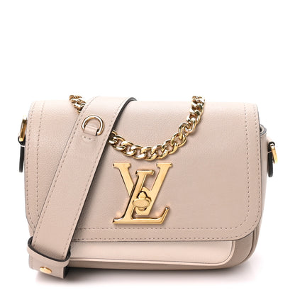 Louis Vuitton Grained Calfskin Lockme Tender Greige 1 of 8