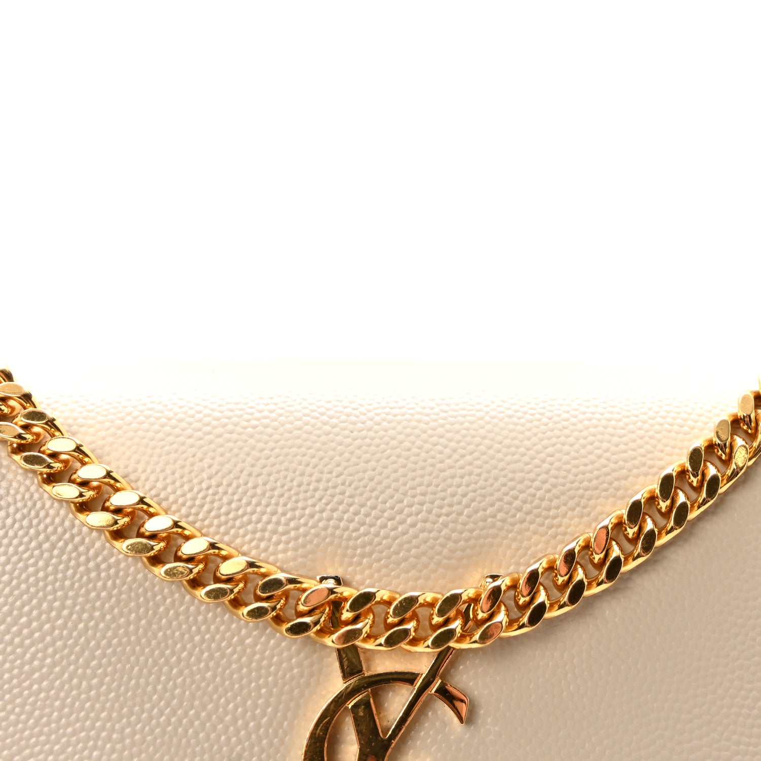 Saint Laurent Grain De Poudre Small Monogram Kate Satchel Crema Soft 7 of 9
