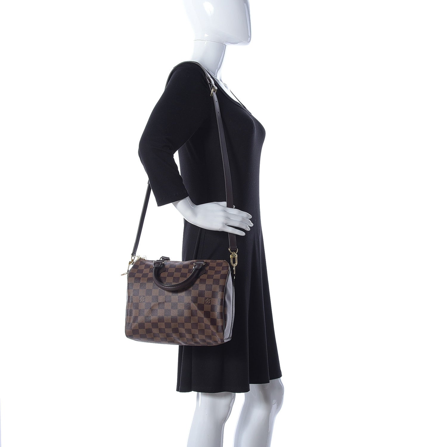 Louis Vuitton Damier Ebene Speedy Bandouliere 25 5 of 22