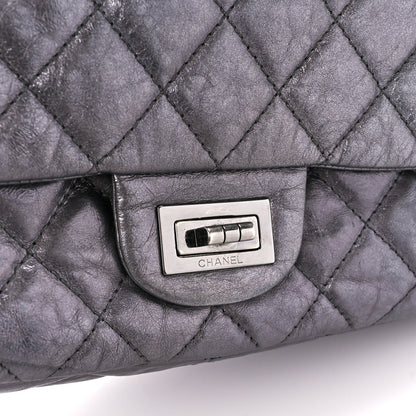 Chanel Metallic Aged Calfskin Quilted 2.55 Reissue 227 Flap Dark Silver 7 of 12